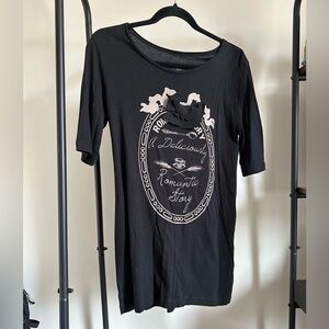 Zara Basic Black Evening Collection Tee